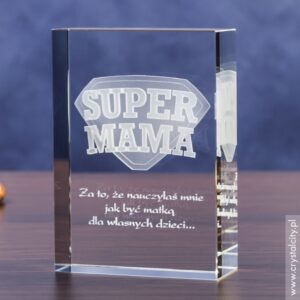Odznaka 3D »Super Mama« • personalizowana statuetka 3D • GRAWER 3D