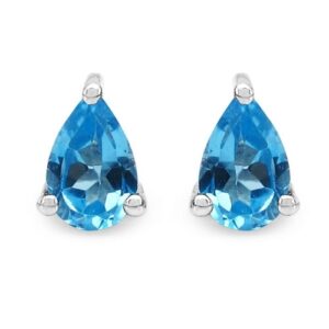 CASSI 7 Srebrne kolczyki z swiss blue topaz łezka 1