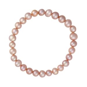 ZELDA Bransoletka różowe naturalne perły 8 mm