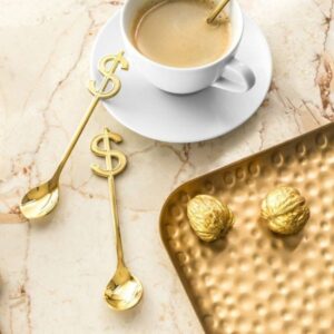 Łyżeczki do Herbaty Bogacza – Złote Dolary