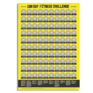 Plakat Zdrapka 100 dniowe Wyzwanie Fitness