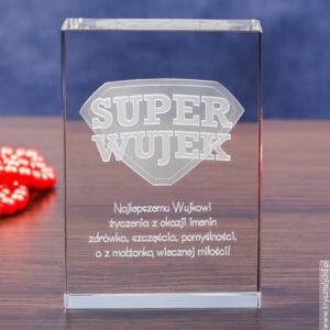 Odznaka 3D »Super Wujek« • personalizowana statuetka 3D • GRAWER 3D