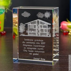 Dom Marzeń 3D • personalizowany kryształ 3D • GRAWER 3D GRATIS