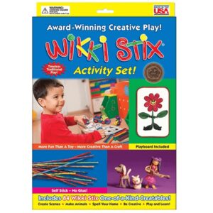 Woskowe sznureczki Wikki Stix - Activity Set 84 szt + podkładka