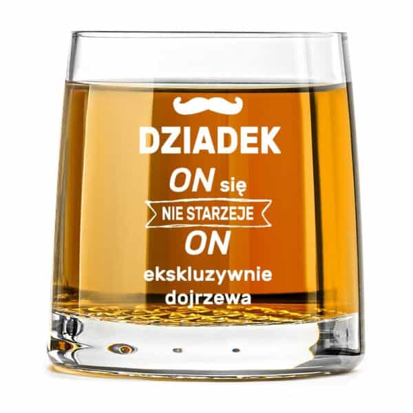 Szklanka do Whisky Krosno dla Dziadka - prezent na Dzień Dziadka Urodziny Święta