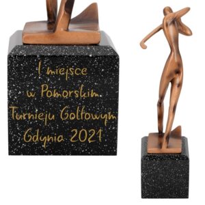 Figurka odlewana - Golf / Trofeum w zawodach golfowych.