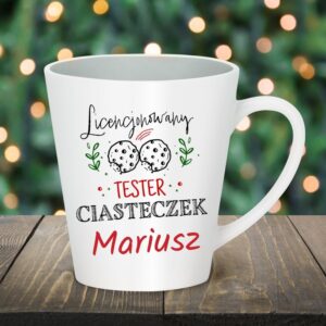 Kubek na Święta z nadrukiem - tester ciasteczek / prezent na Mikołajki