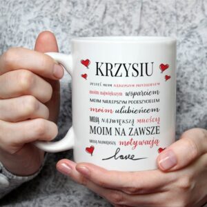 Kubek na kawę ze zdjęciem / Love / 330 ml / Prezent na walentynki dla zakochanych