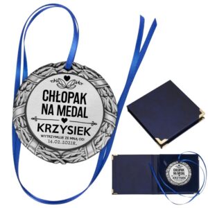 Medal srebrny z dedykacją / Prezent dla chłopaka / Prezent na urodziny