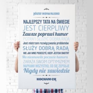 Obraz "Najlepszy Tata na świecie" prezent 50 x 70 cm