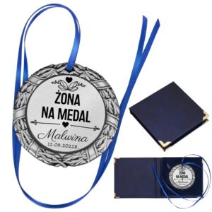 Srebrny medal z dedykacją / Żona na medal / Prezent dla żony