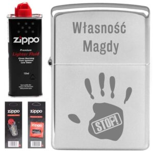 Zapalniczka Z205 ZIPPO GRAWER Benzyna knoty kamienie