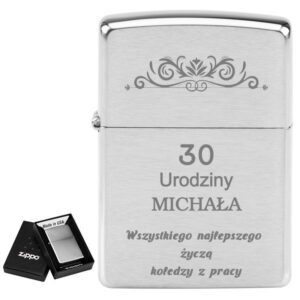 Zapalniczka ZIPPO 200 BRUSHED chrome Grawer