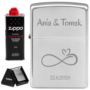 Zapalniczka ZIPPO 205 Satin chrome Grawer Benzyna