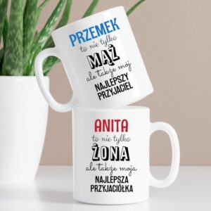 Zestaw kubków z nadrukiem dla dwojga / Prezent na ślub