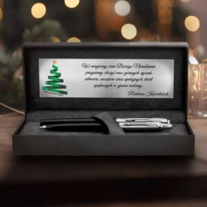 Zestaw świąteczny / Pióro i długopis / Parker Jotter / Czarny / Długopis i pióro z grawerem / Prezent na święta