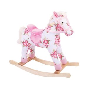 Koń na biegunach różowy dla dziewczynki