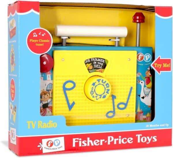 Fisher Price Classics, 1703 - Klasyczna zabawka telewizyjna dla niemowląt, rozwijająca zdolności motoryczne i wspierająca kreatywność