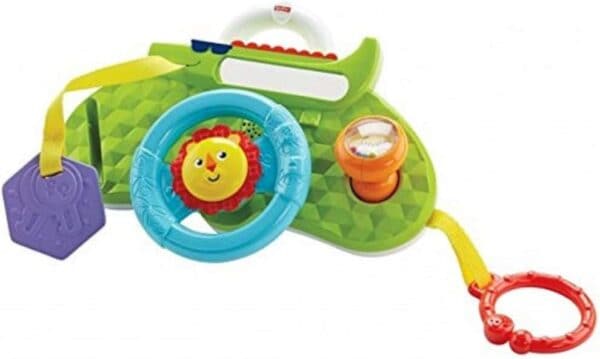 Fisher-Price Deska rozdzielcza do toczenia i chodzenia - zabawka dla noworodków z dźwiękami muzyki, idealna do zabawy w podróży!