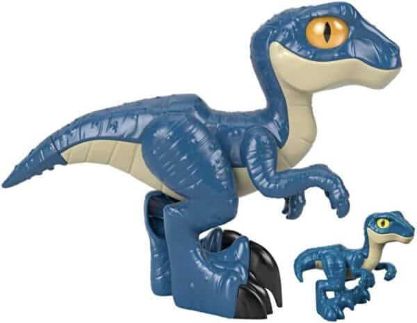 Fisher-Price Imaginext Gwp07 - Jurassic World 3 Xl Dino Raptor: Wyjątkowa, Duża Figurka Dinozaura dla Przedszkolaków - Zabawka, która Ożywi Twoje Przygody w Świecie Jurassic World!