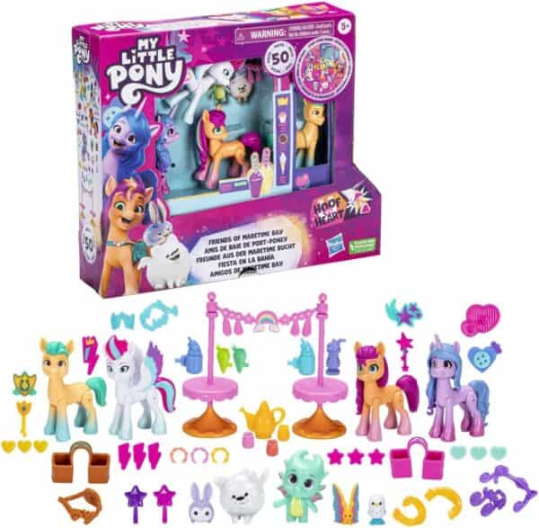 Przyjaciele z Zatoki Grzyw: Zabawka My Little Pony z figurkami kucyków i akcesoriami - Świętuj Dzień Zatoki Grzyw!