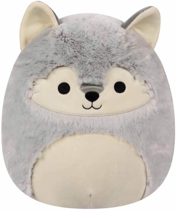 Squishmallows FuzzAMallows Willy the Wolf 30 cm – Squishmallow 2023 Original: Uroczy pluszak Willy Wilk o średnicy 30 cm, idealny towarzysz podróży dla dzieci!