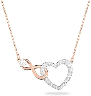 Naszyjnik Swarovski Infinity z sercem - błyskotliwe połączenie kryształów Swarovskiego i różowego złota
