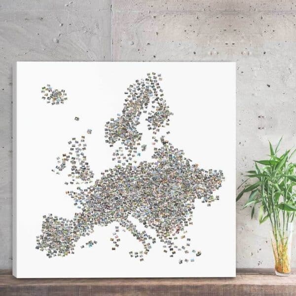 Kolaż ze zdjęć - MAPA EUROPY - 40x40 cm