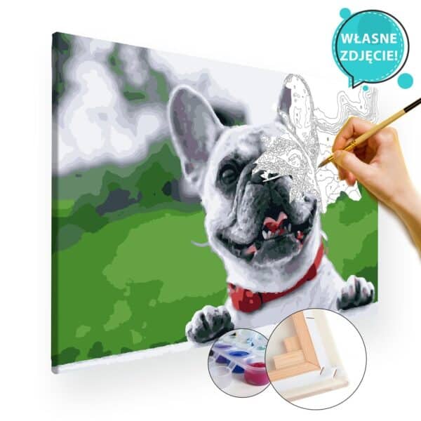 Malowanie po Numerach Pies z Własnego Zdjęcia - 40x40cm